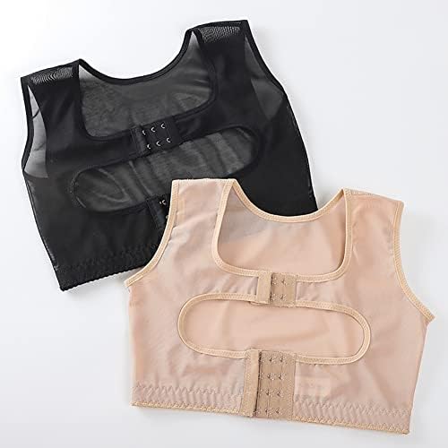 Chest Brace Up for Women Posture Corrector Shapewear Tops Back Brace Support Bra Chest Hunchback Body Shaper Corset (Black L)