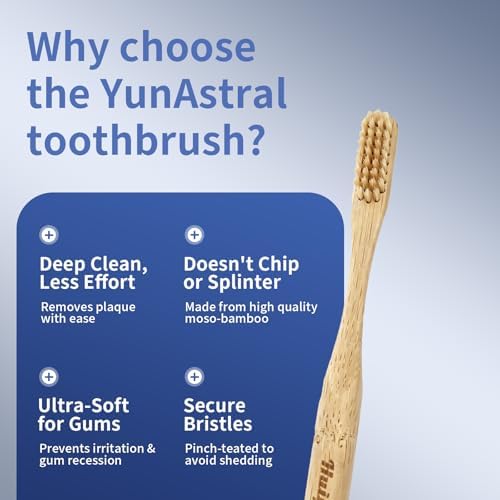 8 Pack Bamboo Toothbrushes - Soft Bristles, BPA Free, Eco-Friendly Natural Wooden Toothbrushes for Adults & Family, Zero Waste Compostable Handle