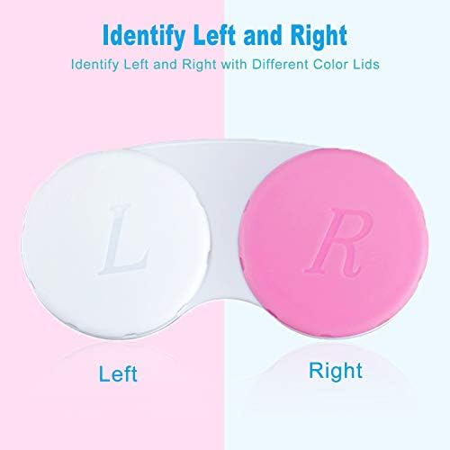 12PCS Contact Lens Case, Colorful Contact Lens Box Left/Right Eyes Holder Container, Outdoor Mini Contact Lens Soak Storage Kit for Travel&Home.