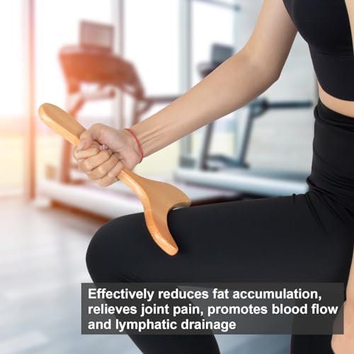 KintKita Wood Therapy Massage Tools,Wooden Lymphatic Drainage Massager, Cellulite Remover Body Sculpting Tool for Cellulite Reduction,Muscle Tension Release,Body Contouring-12 * 6 in