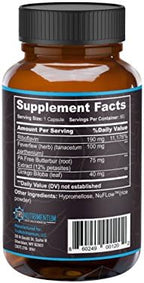 TruMigraine Relief & Prevention | All Natural Migraine Supplements for Headache Relief | Ingredients: Riboflavin, Feverfew, Paraben Free Butterbur, & Ginkgo Biloba | 60 Veggie Capsules,