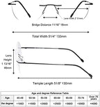 Eyekepper Frameless Eyeglasses Women - Round Rimless Eyewear Men Black