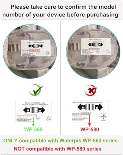 VHBW Magnetic Charger for Waterpik Water Flosser WP-560, Charging Cord Compatible with Waterpik Cordless Water Flosser WP-560 WP-562 WP-563 WP-567 WP-569 Power Cord (Not for WP-580 Series)