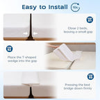 ENITYA 12" Wide Split King Gap Filler for Adjustable Bed, Fits 0–3″ Gap, Bed Bridge Twin XL to King Converter, Mattress Connector with Removable Cover, Suit for Guest/Hotel/Family Room, Easy Install