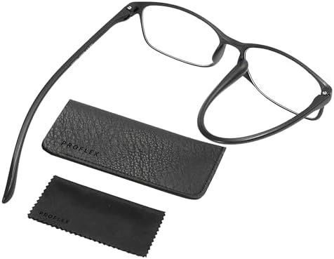 PROFLEX BluOptix Blue Light Filter Lightweight, Flexible, Scratch Resistant, Computer Reading Glasses, Unisex
