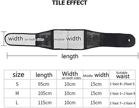 Lumbar Brace Adjustable Tourmaline Self Heating Magnetic Therapy Back Waist Support Belt Lumbar Brace Massage Band Health Bone Care Men Women (Size : L)