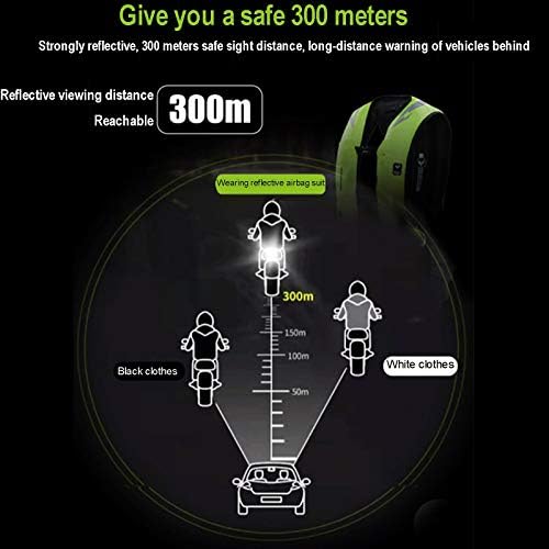 Motorcycle Airbag Vest Inflatable Impact Relief Vest Nylon 600D Fabric, Wear-resistant And Tear-resistant Suitable For Riding, Horse Riding And Outdoor Sports (60CC Cylinder Capacity, Without CO2 Cyli