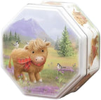 Campbells Shortbread Petticoat Tails Cookies Tin 4.1 Oz (115g) - Cute Highland Cow Decorative Tin with Pure Butter Scottish Shortbread Cookies from Scotland, British Tea Biscuits Gift, Scottish Snacks