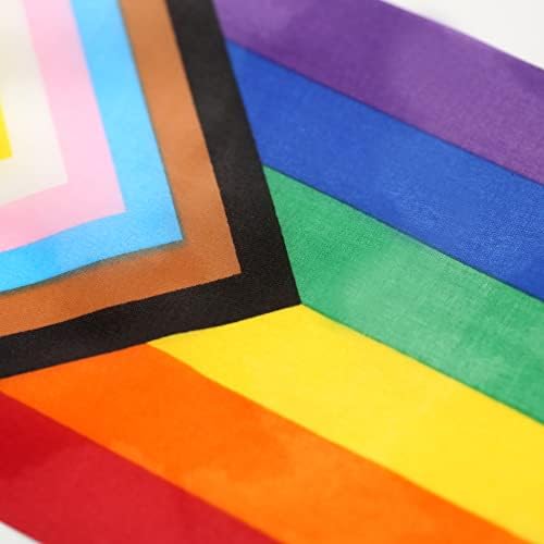 50 Pack New Intersex Progress Rainbow Pride Small Mini Hand Held Stick Flag,USA American Rainbow Flag,New Intersex Progress Party Decorations Supplies For Parades.