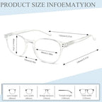 5 Pairs Reading Glasses - Standard Fit Spring Hinge Readers Glasses for Men and Women (5 Pack Transparent, 2.00)