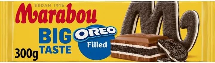 Marabou Big Taste Oreo - Milk Chocolate with Vanilla Cream & Oreo Cookie Layers 300g