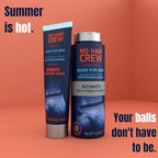No Hair Crew | Intimate Bundle | Includes Hair Removal Depilatory Cream for Men and Dry & Fresh Body Powder for Sweat and Odor Control