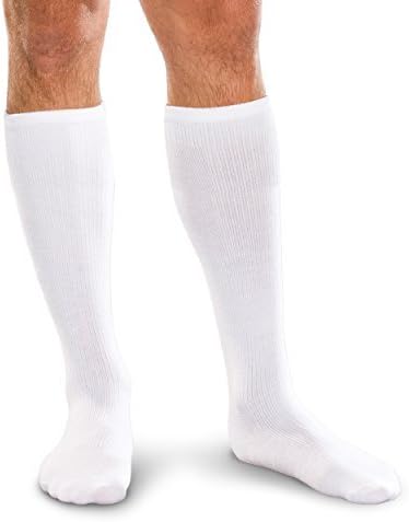 Therafirm Core-Spun Mild (15-20mmHg) Graduated Compression Support Knee High Socks (White, XXL)