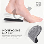 1 Pair 1cm Height Increase Insoles Self-Adhesive Invisible Heel Lift Inserts Soft Elastic Shock Absorption Heel Cushion Pads, Height Increase for Men and Women