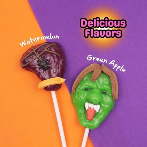 Zombie Lollipops, Halloween Candy Suckers, Individually Wrapped Trick or Treat Party Favors, 24 Count