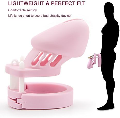 RZY Silicone Cock Cage Chastity Cage Chastity Device for Male Penis Exercise (Black)