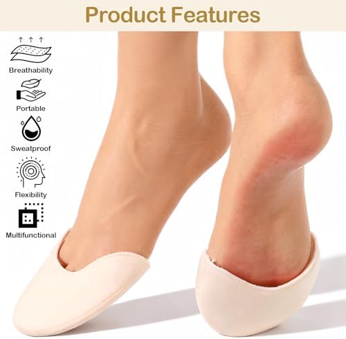 JJUNW 2Pairs Ballet Dance Toe Pads, Toe Pads for Pointe Shoes, Pointe Shoe Toe-Pads Ballet Dance Shoe-Toe High Heels Toe-Caps Protector Accessories Foot Covers for Women Girls