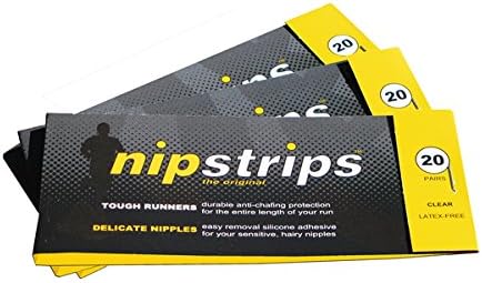 Best Nipple Chafing Solution for Long Distance Runners, Clear Adhesives that are Discreet & Painless, Guaranteed to Go The Distance on Training & Race Day, Nip Guard Remedy - 20 Pairs by NipStrips