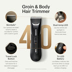 MANSCAPED® The Lawn Mower® 4.0 PRO - Groin & Body Hair Trimmer, Updated SkinSafe® Trimmer Blade, Waterproof Wet/Dry Groomer, USB-C & Wireless Charging Compatible, Men’s Ball Shaver with Travel Lock