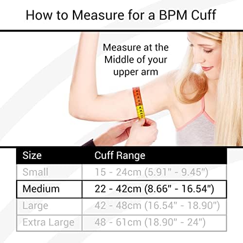 Vive Precision Blood Pressure Cuff Replacement - Compatible with Omron Series 5 & Most BP Monitors - Universal Cuff for Adults, Seniors & Elderly (Medium)