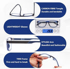 2 Pack Progressive Multifocus Reading Glasses Men TR90 Frame Lightweight Trifocal Transition Computer Readers