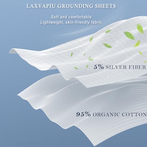 Grounding Sheet Cotton Flat Grounding Sheets 35x90 Inch,Silver-Infused Grounded Bed Sheets for Sleep Stress Health,Earth Connected Sheets with Cord