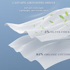 Grounding Sheet Cotton Flat Grounding Sheets 35x90 Inch,Silver-Infused Grounded Bed Sheets for Sleep Stress Health,Earth Connected Sheets with Cord