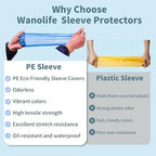 Disposable Arm Sleeves, 100 Pcs Waterproof Plastic Sleeve Protectors, Oilproof Oversleeves Covers