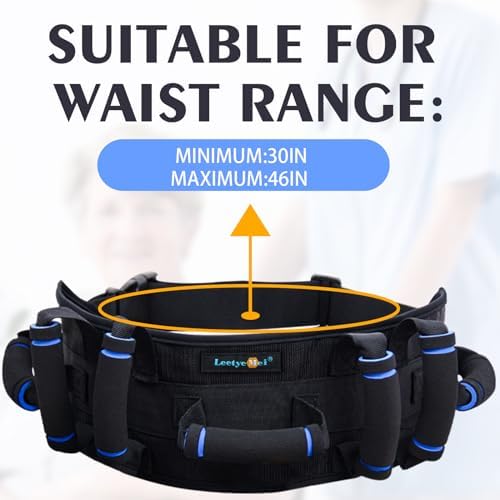 Gait Belt, Gait Belts for Seniors, Gate Belts Medical for Elderly, Gait Belt with 7 Handles, Patient Transfer Belt Quick Release Buckle, Medical Lift Strap Nursing Safety Belt for Physical Therapy