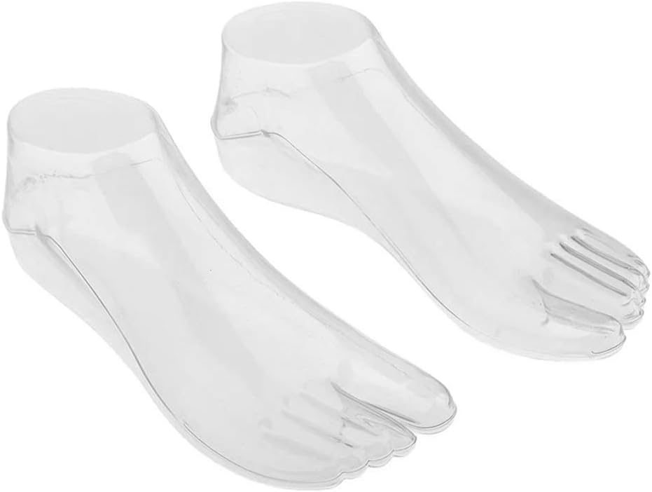 Female Plastic Foot Model Tools for Sandals Display (Transparent)