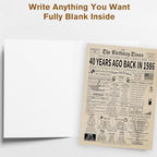 Happy 40th Birthday Card Gifts Decorations for Women Men Her Him Anyone | Funny Happy Unique 40 Year Old Gifts Ideas | Back In 1986
