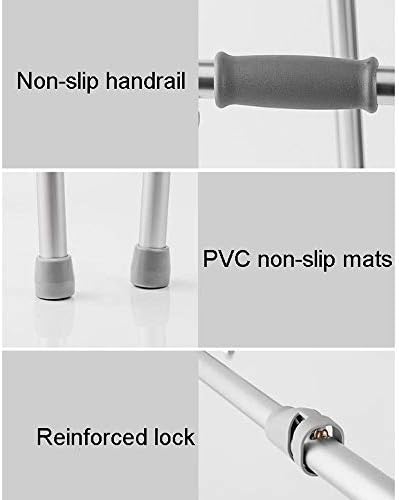 Walking Frame,Folding Lightweight Aluminium Walking Aid Adjustable Height Elderly Handicapped Walking Stick Seniors Sharing