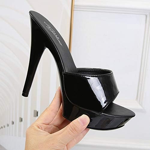 YIYA High Heeled Mules for Women Open Toe Stilettos Sandals Summer Platform High Heels Slides Dress Party Backless Shoes