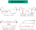 Eyekepper 5 Pack Classic Reading Glasses for Women Men Vintage Readers with Spring Hinges Transparent Frame +2.75