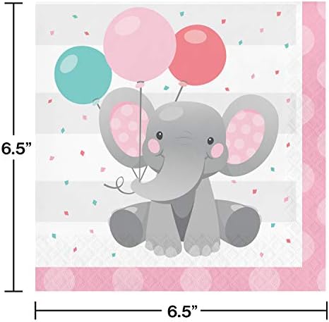 Enchanting Elephants Girl Napkins, 16 ct