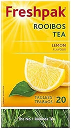 Lemon Flavour Tea, Caffeine Free, 20 Count, Tagless Teabags, South African Herbal Tea