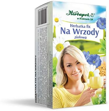 Herbapol Fix Herbal Tea for Ulcers – Supports Stomach Ulcer Relief with Fenugreek, Chamomile and Licorice 20 Tea Bags