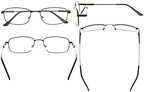 Eyekepper Mens Womens Reading Glasses Bendable Titanium Memory Readers