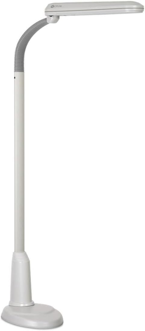 Ott-Lite L24554 Task Plus High-Definition 24-Watt Floor Lamp,Plastic, Dove Grey