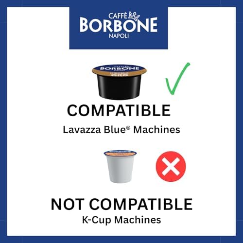 Caffè Borbone Gold Blend Medium Roast 100 Capsules Compatible with Lavazza®* Blue®* and Lavazza®* in Black®* Machines