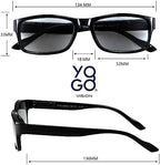 Yogo Vision Reader Sunglasses for Men and women UV400 Tinted Reading Sunglasses 3-Pk