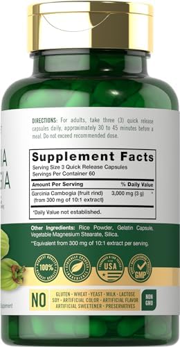 Carlyle Garcinia Cambogia Extract | 180 Capsules | Non-GMO, Gluten Free Supplement