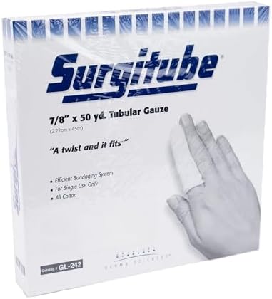 Surgitube Tubular Gauze, Size 2P – 7/8" x 50 yd, Closer Knit, Designed for Use Without Applicator – Part # GL242
