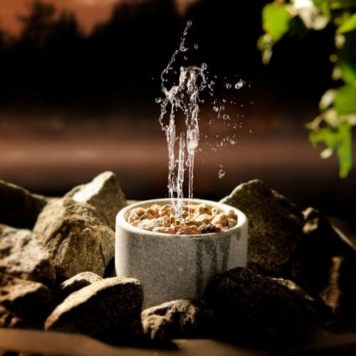 Hukka Saunatroikka Sauna Fountain and Essence Diffuser, 3 Pillars, Medium, for Home Sauna Accessories, Stone