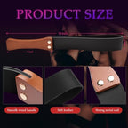 Sex Game Paddle Whip - Comfortable Leather Wooden Handle Sex Whip - Adult BDSM Role-Playing Tied with a Whip Device Role-Playing Paddle - Horse Whip Couple Sex Whip