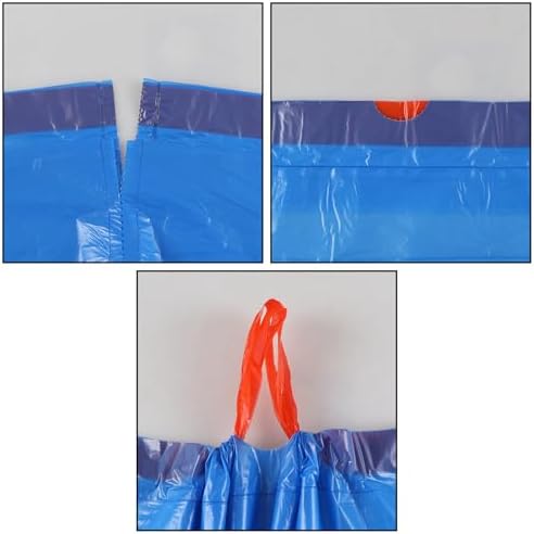 5 Gallon Drawstring Trash Bags, 20 L Blue Garbage Bags, 200 Counts/4 Rolls