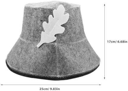 Water Absorption Sauna Hat Soft Portable Fisherman's Felt Sauna Hat Insulate Felt Sauna Hat Sauna(Gray)