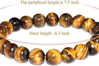 DAZCOLO 8mm Natural Gemstone Stretch Bracelet, Handmade Unisex Crystal Bracelets for Meditation, Yoga, Spiritual Healing & Positive Energy