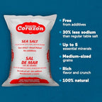 Amorcito Corazón - Coarse Sea Salt - Natural Salt from Mexico - 2-Pack (24.64 oz, 700 g Each) - Perfect for Drinks, Meat, Seafood, Dips, Desserts, Veggies, and More