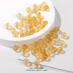 50PCS 8mm Natural Citrine Beads Gemstone Round Loose Beads for Jewelry Making Chakra Crystal Stone Beads for Bracelets Necklace Earrings Making Supplies (50pcs/Strand)
